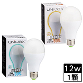 UNIMAX LED燈泡12W-白光/黃光【愛買】