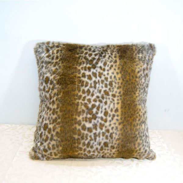 LASSLEY 黃金豹紋長纖毛絨 抱枕(台灣製造55cm靠枕)