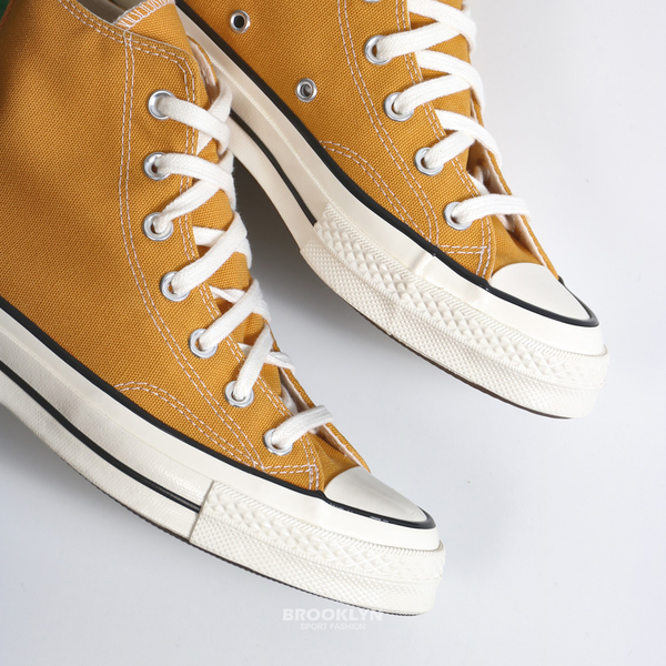 CONVERSE 70S 1970 CHUCK TAYLOR ALL STAR 黃 土黃 奶油頭 黑標 帆布鞋 高筒 男女 (布魯克林) 162054C product thumbnail 7