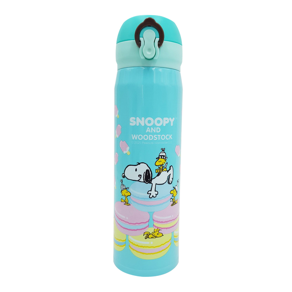 Snoopy 史努比 500ml 不鏽鋼彈跳水壺 保溫瓶 胡士托 product thumbnail 2