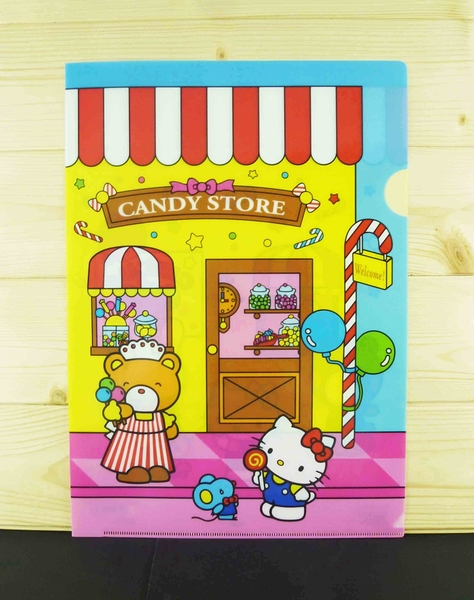 【震撼精品百貨】Hello Kitty 凱蒂貓~文件夾~糖果店