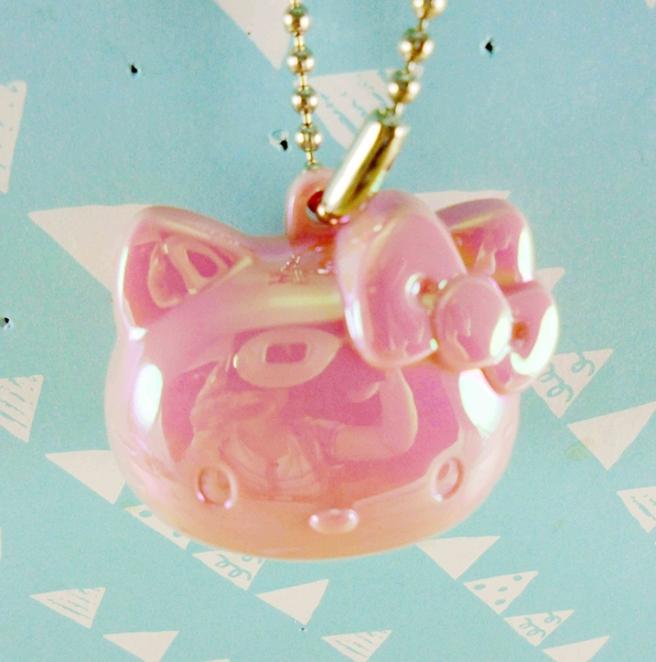 【震撼精品百貨】Hello Kitty 凱蒂貓~KITTY造型盒鎖圈-粉大頭 product thumbnail 3