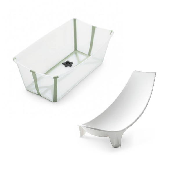 挪威 Stokke Flexi Bath 摺疊感溫浴盆+嬰兒浴架|澡盆(多色可選)