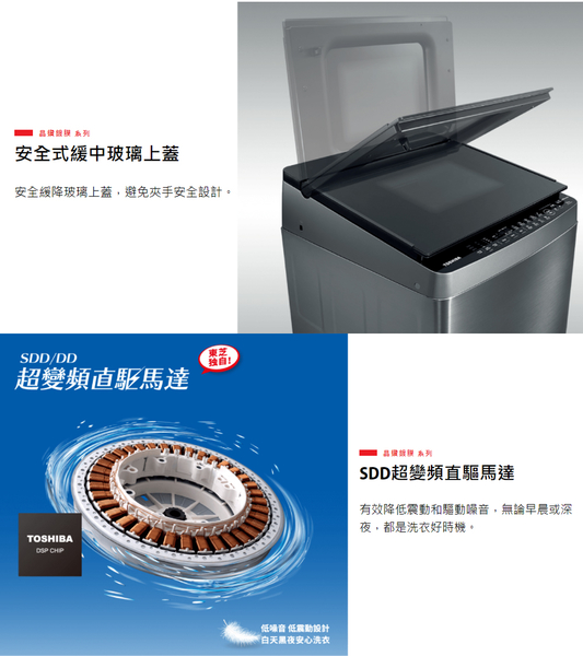 TOSHIBA東芝15公斤晶鑽鍍膜變頻洗衣機 AW-DMG15WAG~含基本安裝+舊機回收 product thumbnail 4