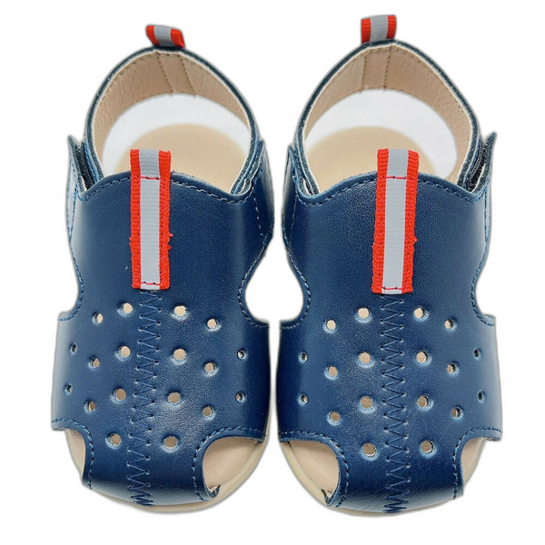 【菲斯質感生活購物】台灣製超纖皮革學步涼鞋--深藍 男童鞋 台灣製童鞋 學步鞋 兒童涼鞋 product thumbnail 2