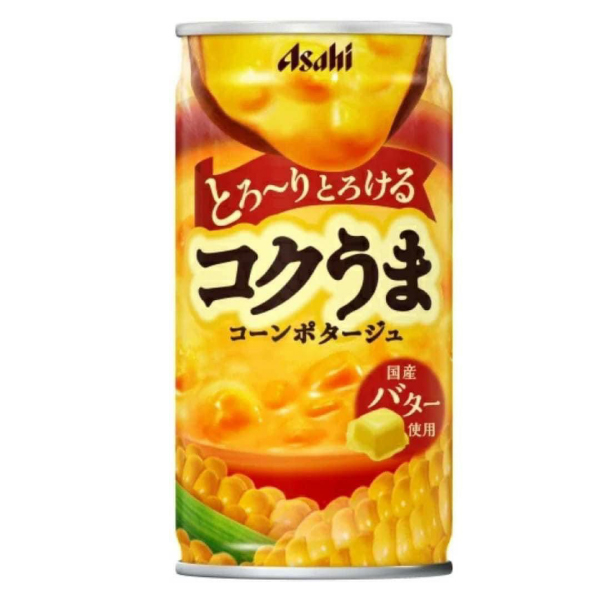 日本 Asahi朝日 玉米濃湯 [30入/箱] 185g 罐裝 販賣機 奶油玉米濃湯 玉米湯 飲品 product thumbnail 2