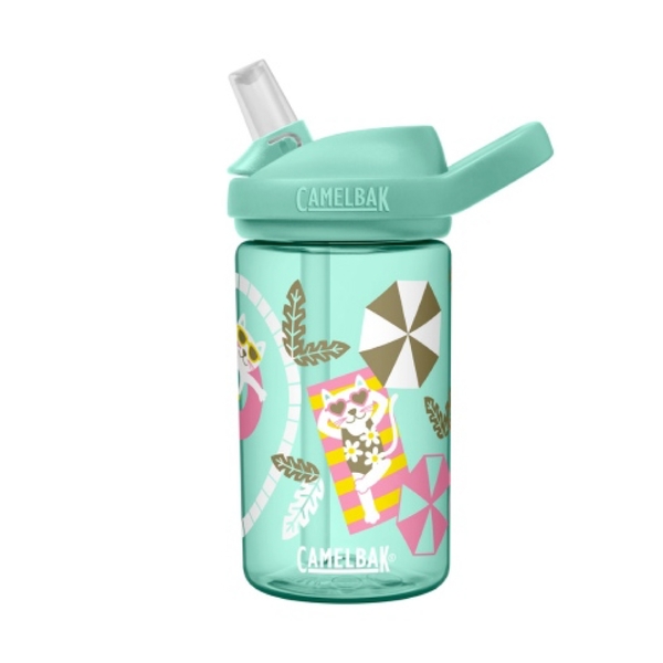 【CamelBak 美國 400ml eddy+Kids兒童吸管運動水瓶RENEW《渡假貓咪》】CB24523031411 product thumbnail 2