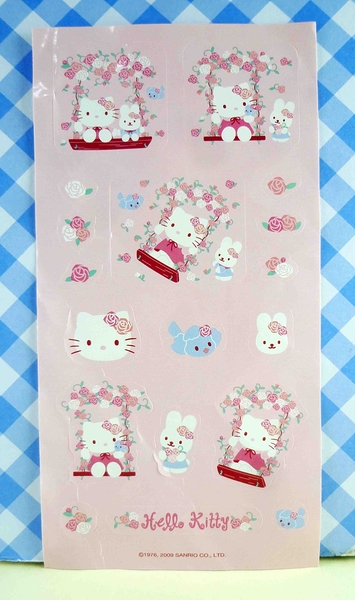 【震撼精品百貨】Hello Kitty 凱蒂貓~KITTY貼紙-粉玫瑰