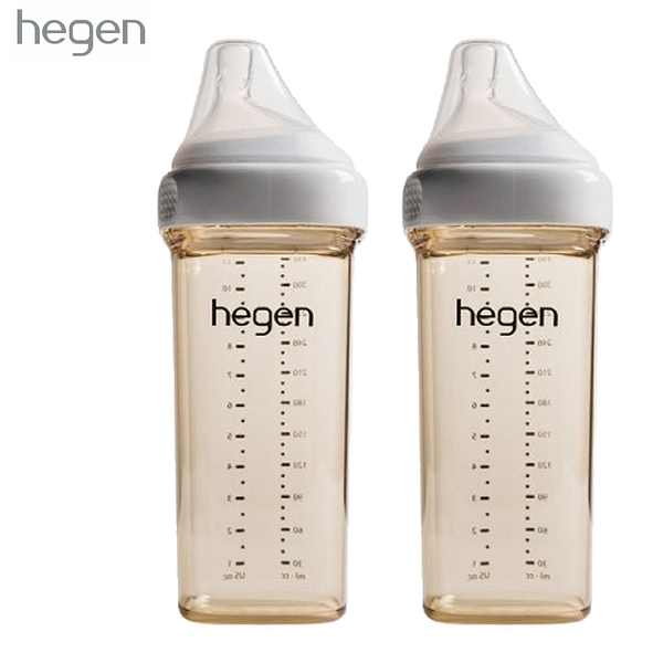 hegen 金色奇蹟 PPSU 多功能方圓型寬口奶瓶 新加坡 小金奶瓶 330ml 雙瓶組 0083