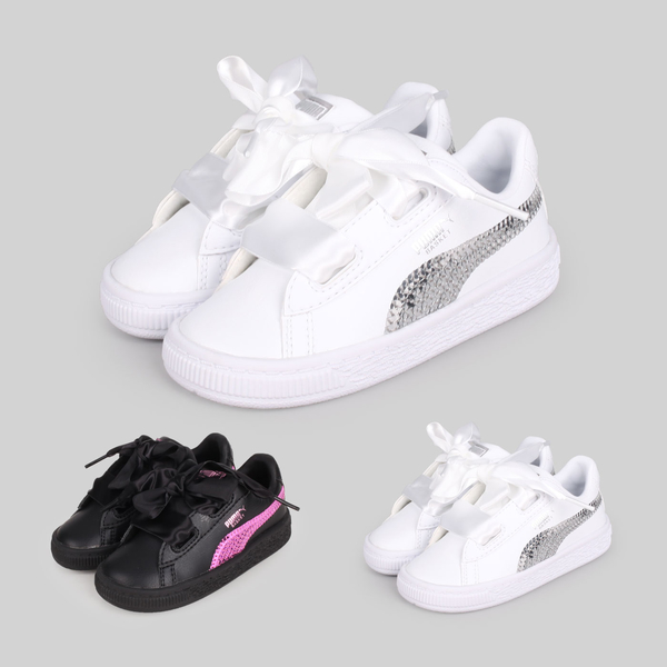 puma basket heart bling