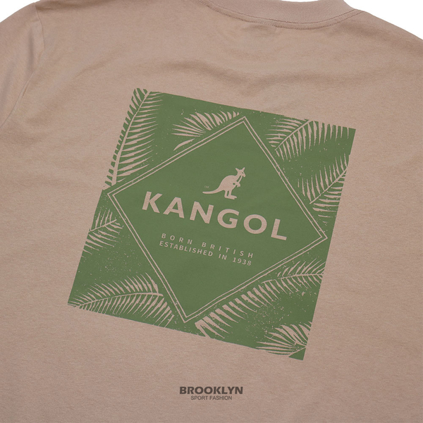 KANGOL 短袖 短T 卡其 刺繡小LOGO 方形印花 袋鼠 棉 男 (布魯克林) 6225101632 product thumbnail 3