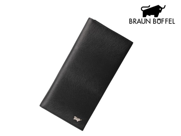 【全新正品】 BRAUN BUFFEL 附零錢袋真皮 經典黑 長夾 【寧寧小舖/台中30年皮件老店】 BF348-631-1