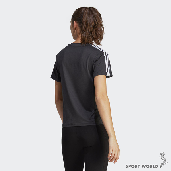 Adidas 女裝 短袖上衣 黑/紫【運動世界】IC5039/IC5042 product thumbnail 4