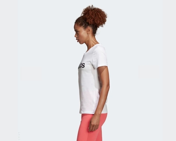 Adidas ESSENTIALS LINEAR T-SHIRT 女款白色短袖上衣-NO.DU0629 product thumbnail 4