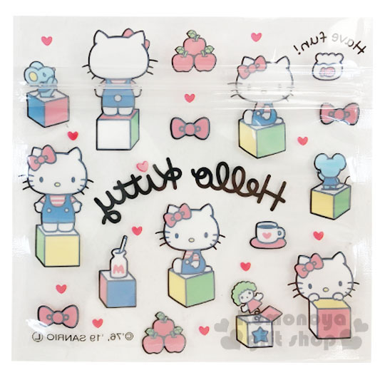 小禮堂 Hello Kitty 方形透明夾鏈袋組《S.6入.白》分類袋.糖果袋.銅板小物 4904555-055309 product thumbnail 2