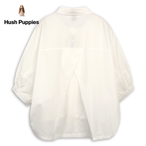 Hush Puppies 襯衫 女裝素色寬鬆剪裁後褶襯衫 product thumbnail 3