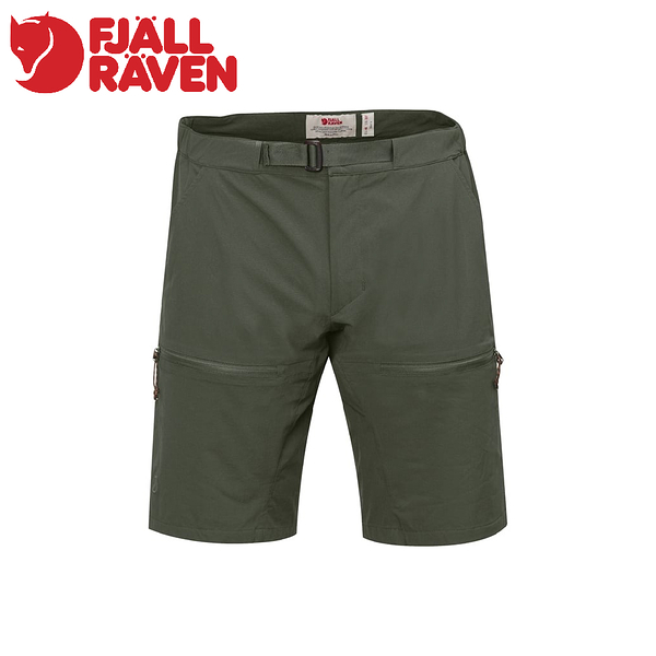 【Fjallraven 小狐狸 男 High Coast Hike 彈性短褲《高山灰》】F82894/登山褲/健行褲/休閒褲