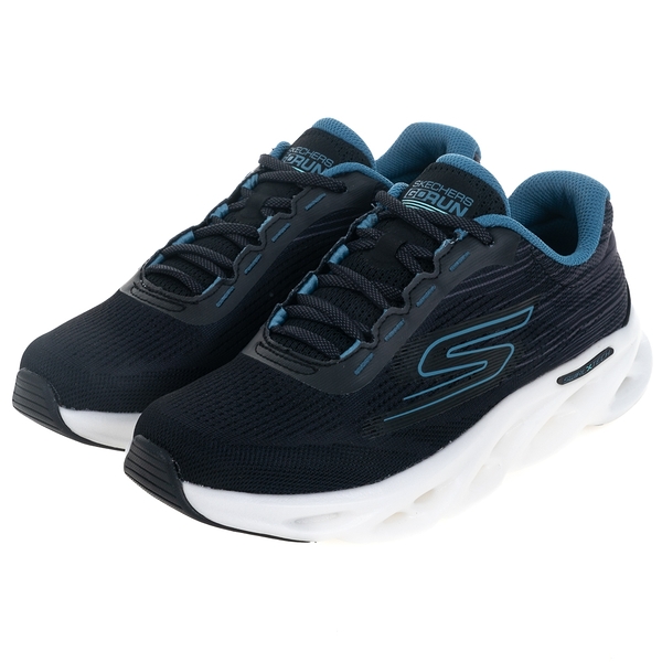 SKECHERS GO RUN SWIRL TECH SPEED 女鞋 慢跑鞋 黑藍 運動 129501BKBL