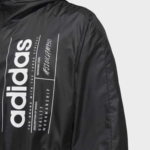 ADIDAS BB WINDBREAKER 男裝 外套 防潑水 連帽 風衣 休閒 拉鍊口袋 黑【運動世界】FL0173 product thumbnail 6