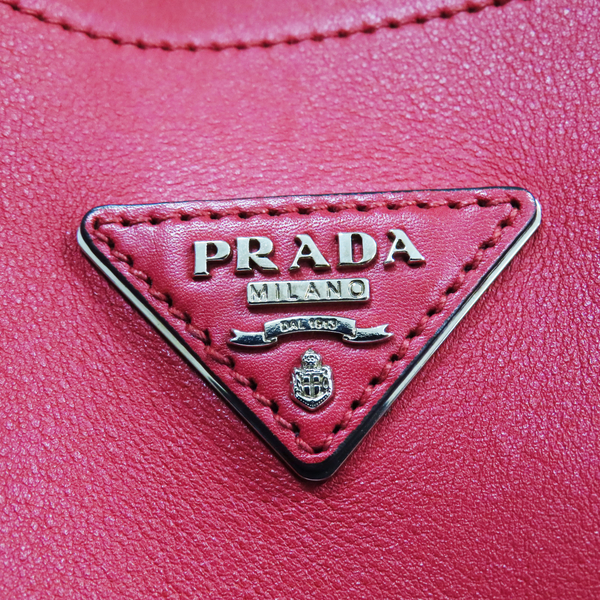 【二手名牌BRAND OFF】PRADA 普拉達 紅色 牛皮 肩背包 BR5070 product thumbnail 6
