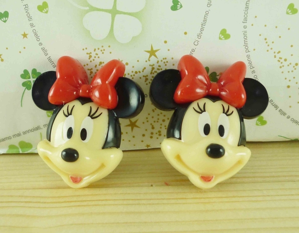 【震撼精品百貨】Micky Mouse_米奇/米妮 ~2入髮夾-大頭米妮