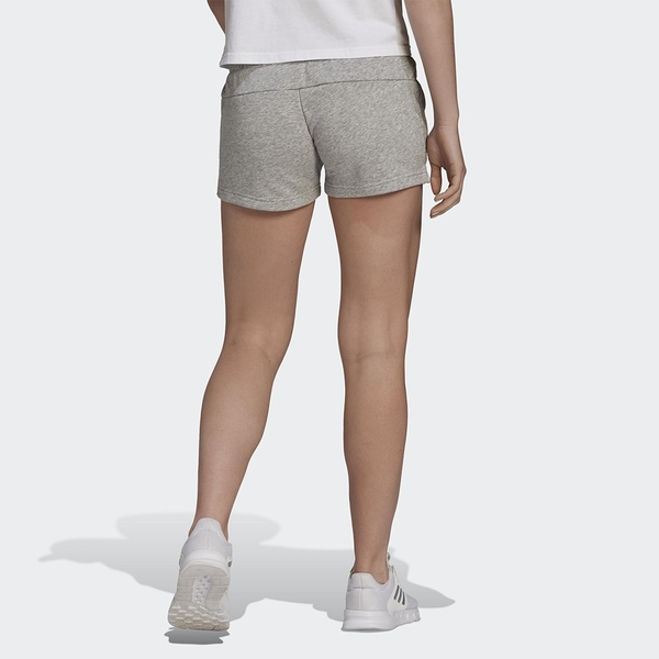 【現貨】Adidas Essentials Regular 女裝 短褲 休閒 兩側開衩 抽繩 棉 灰【運動世界】GM5602 product thumbnail 4