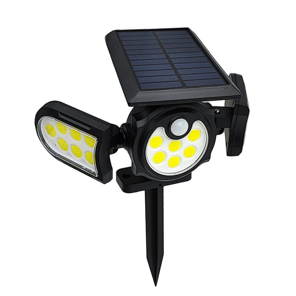 【JIS】M040 太陽能光控人體感應燈 COB 可壁掛 可地插 庭院燈 投光燈 戶外燈 走道燈