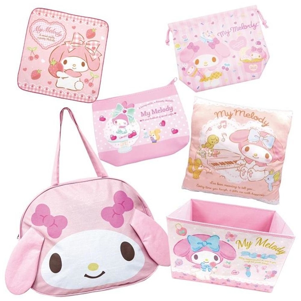 【震撼精品百貨】My Melody 美樂蒂~日本SANRIO三麗鷗 美樂蒂2022年福袋(臉型提袋/6件組)*13862