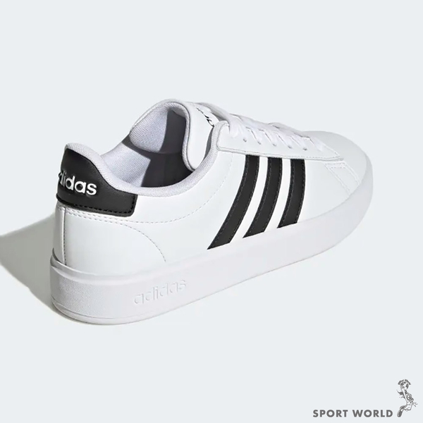 ADIDAS GRAND COURT 女鞋 休閒 板鞋 滑板 皮革 復古 白 黑 GW9214 product thumbnail 5