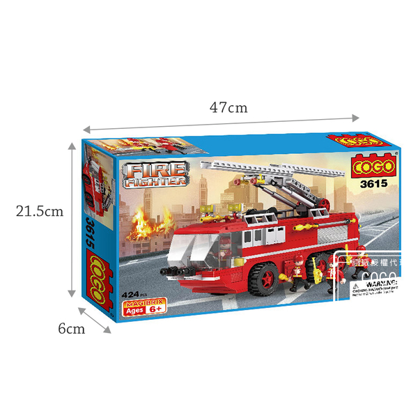 COGO積木 消防系列 機場消防車-3615 product thumbnail 3