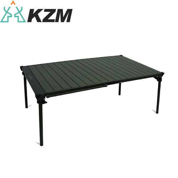 【KAZMI KZM 韓國 工業風輕量蛋捲桌《軍綠》】K23T3U03/鋁合金/露營/野餐桌/摺疊桌/輕巧桌