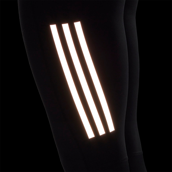 Adidas 女 緊身長褲 訓練 健身 腰部抽繩 反光 黑 HN0101 product thumbnail 7