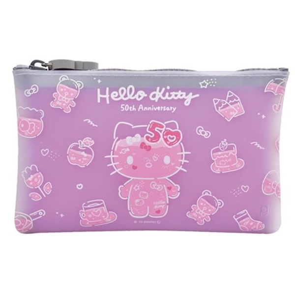 小禮堂 Sanrio 三麗鷗 Hello Kitty 50週年 矽膠小物收納包 product thumbnail 5