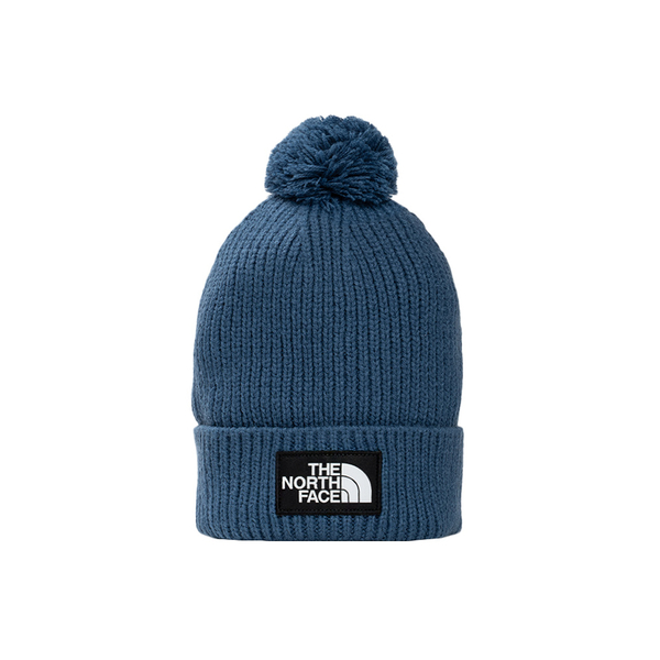 【The North Face LOGO BOX POM BEANIE 保暖針織帽《藍色》】3FN3/保暖帽/毛線帽/防寒/登山 product thumbnail 2