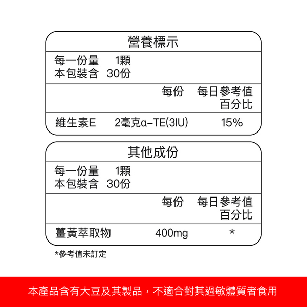 大醫生技 美國專利微粒薑黃素膠囊30顆【買2送1】維他命E product thumbnail 10