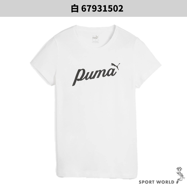 Puma 短袖上衣 女裝 手繪Logo 黑/白/綠【運動世界】67931501/67931502/67931586 product thumbnail 4