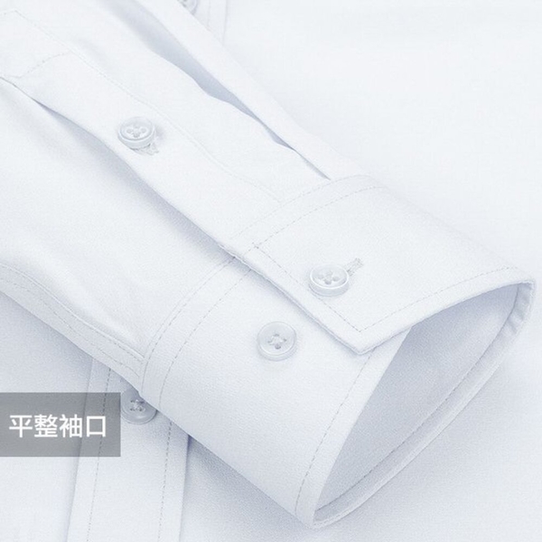【CHINJUN/65系列】機能彈性襯衫-長袖、素色白 product thumbnail 6