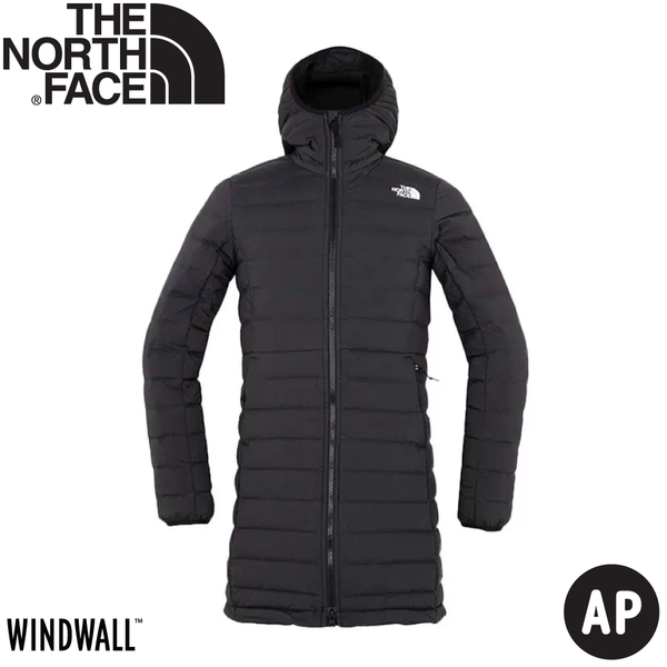 【The North Face 女 600FP 長版羽絨外套 AP《黑色》】7QW8/羽絨衣/保暖外套/防風外套