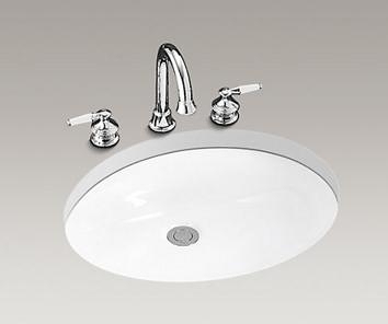 【麗室衛浴】美國 KOHLER K-2211X-0 Caxton 橢圓下崁盆 尺寸540x438 mm