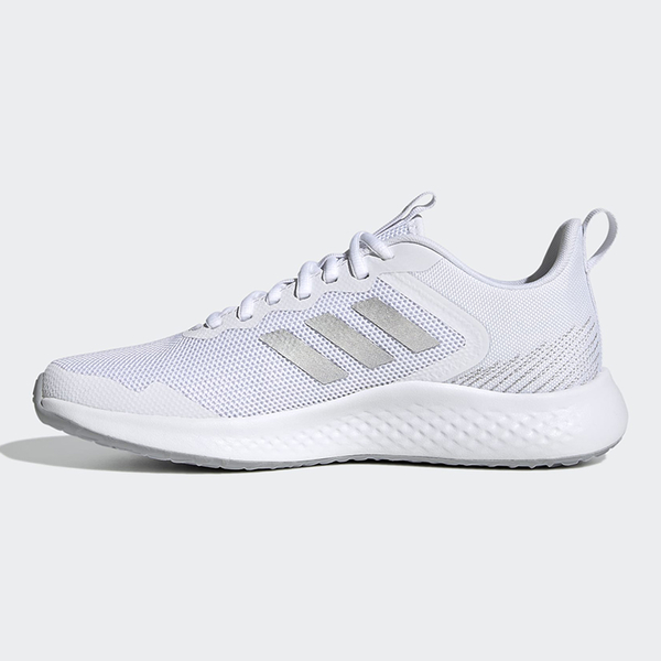 【五折出清】Adidas FluidStreet 女 慢跑鞋 白 銀 G58104 product thumbnail 3