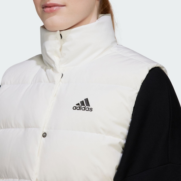 ADIDAS W HELIONIC VEST 女 戶外 羽絨背心 運動 保暖 米白 HG6278 product thumbnail 5