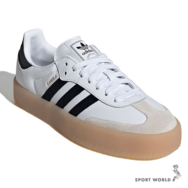 Adidas Sambae 女鞋 休閒鞋 皮革 膠底 厚底 德訓鞋 白【運動世界】IG5744 product thumbnail 4