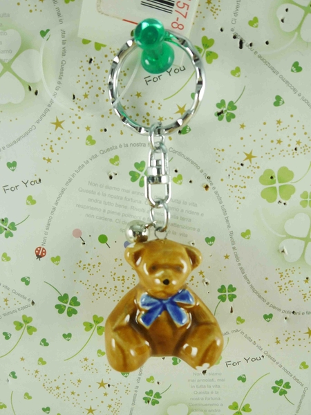 【震撼精品百貨】泰迪熊_Teddy Bear~鑰匙圈-咖啡藍