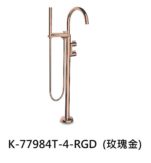 【麗室衛浴】美國 KOHLER Components 落地式浴缸花灑龍頭 (鉻) K-77984T-4-CP product thumbnail 5