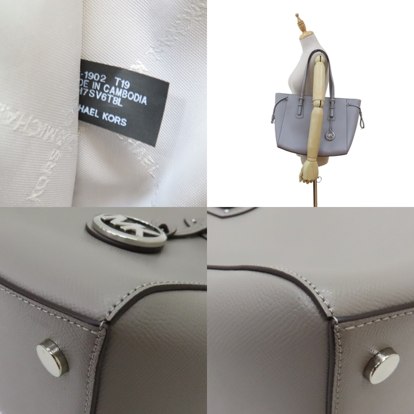 【二手名牌BRAND OFF】MICHAEL KORS 麥可寇斯 灰色 牛皮 Jet 托特包 銀扣 product thumbnail 8