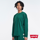 Levis Gold Tab金標系列 男款 寬鬆版落肩網眼運動長袖T恤 森林綠