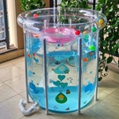 透明婴儿游泳桶家用充气新生儿童宝宝游泳池家庭室内小孩折叠浴桶 NMS名購新品