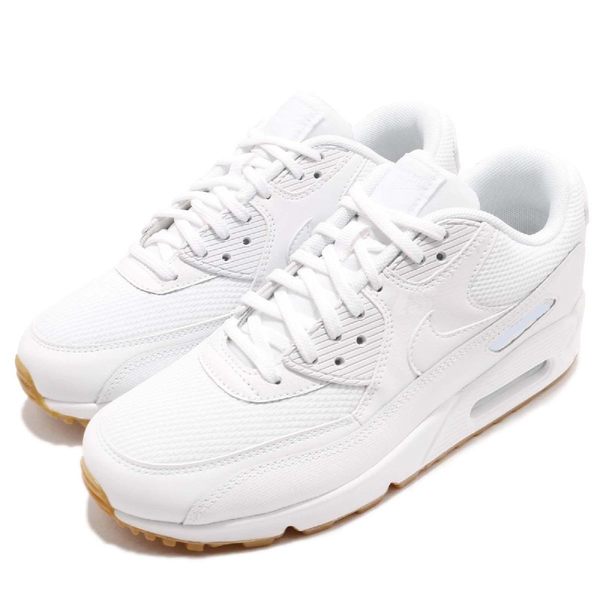 Nike Wmns Air Max 90 白全白小白鞋氣墊膠底運動鞋女鞋男鞋 Pump306