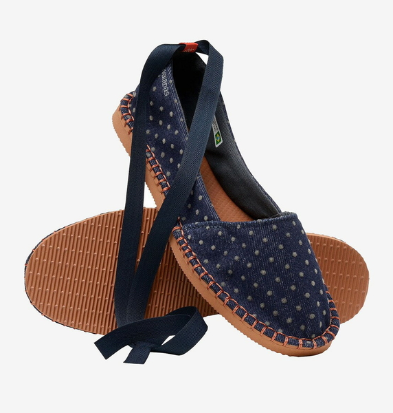 havaianas 哈瓦士 巴西人字拖 女款 Origine Slim Velvet Espadrilles 綁帶便鞋 點點 懶人鞋 帆布鞋 product thumbnail 2