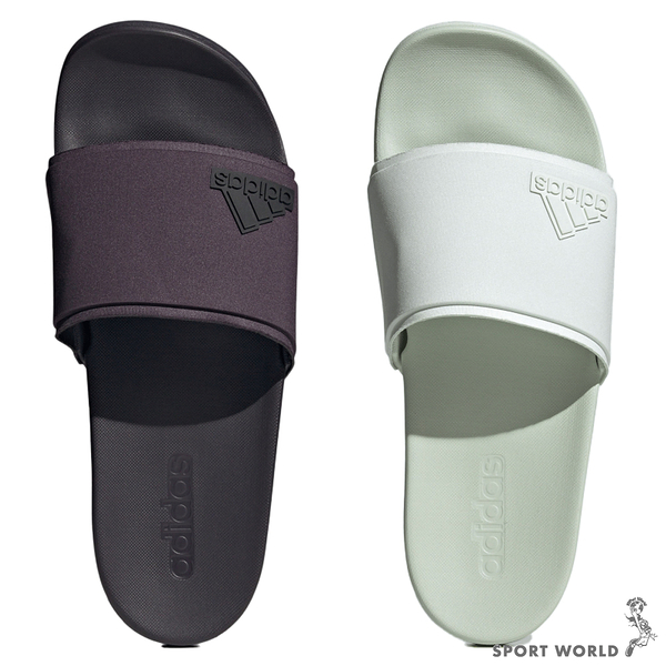 【下殺】Adidas 拖鞋 男鞋 女鞋 軟底 ADILETTE COMFORT 黑/綠【運動世界】IF0891/IF8657